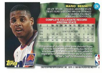 1995-96 Topps #214 Mario Bennett Back