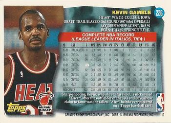 1995-96 Topps #226 Kevin Gamble Back