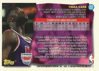 1995-96 Topps #253 Yinka Dare Back