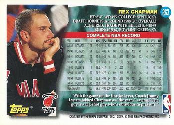 1995-96 Topps #263 Rex Chapman Back