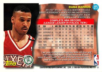 1995-96 Topps #273 Dana Barros Back