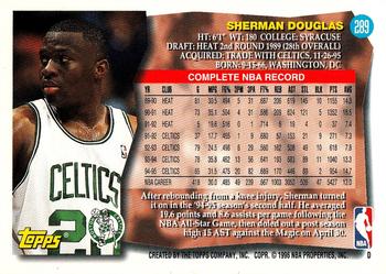 1995-96 Topps #289 Sherman Douglas Back