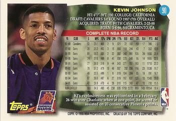 1995-96 Topps #90 Kevin Johnson Back