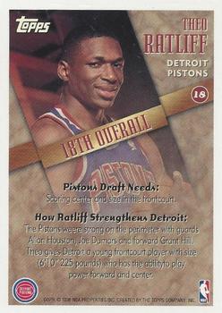 1995-96 Topps - NBA Draft Exchange #18 Theo Ratliff Back