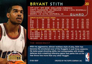 1995-96 Topps Gallery #20 Bryant Stith Back