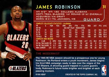 1995-96 Topps Gallery #31 James Robinson Back