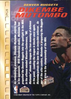 1995-96 Topps Gallery - Photo Gallery #PG8 Dikembe Mutombo Back