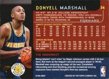 1995-96 Topps Gallery - Player's Private Issue #34 Donyell Marshall Back