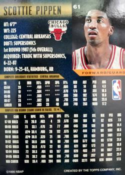 1995-96 Topps Gallery - Player's Private Issue #61 Scottie Pippen Back