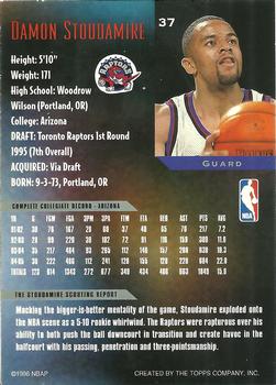 1995-96 Topps Gallery - Player's Private Issue #37 Damon Stoudamire Back