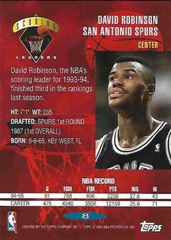 1995-96 Topps - Power Boosters #8 David Robinson Back