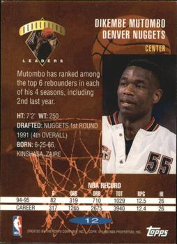 1995-96 Topps - Power Boosters #12 Dikembe Mutombo Back
