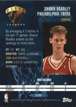 1995-96 Topps - Power Boosters #28 Shawn Bradley Back