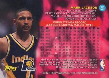 1995-96 Topps - Power Boosters #281 Mark Jackson Back