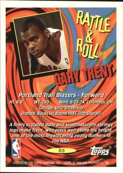 1995-96 Topps - Rattle and Roll #R8 Gary Trent Back