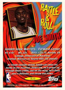 1995-96 Topps - Rattle and Roll #R10 Joe Smith Back