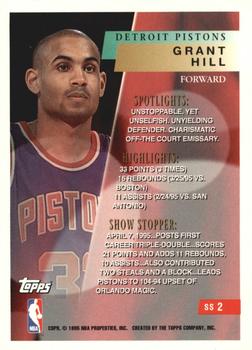 1995-96 Topps - Show Stoppers #SS2 Grant Hill Back