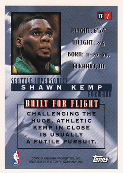 1995-96 Topps - Top Flight #TF7 Shawn Kemp Back