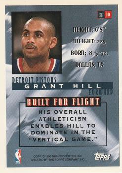 1995-96 Topps - Top Flight #TF10 Grant Hill Back
