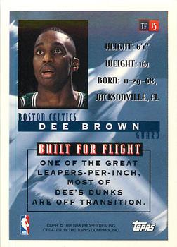 1995-96 Topps - Top Flight #TF15 Dee Brown Back