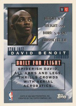 1995-96 Topps - Top Flight #TF17 David Benoit Back