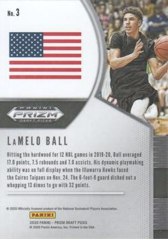 2020 Panini Prizm Draft Picks Collegiate #3 LaMelo Ball Back