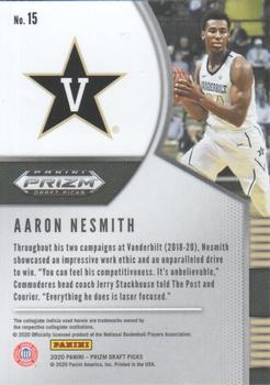 2020 Panini Prizm Draft Picks Collegiate #15 Aaron Nesmith Back