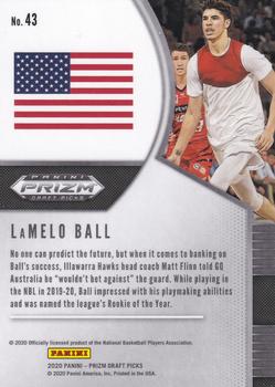 2020 Panini Prizm Draft Picks Collegiate #43 LaMelo Ball Back