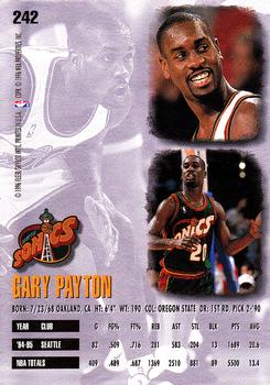 1995-96 Ultra #242 Gary Payton Back