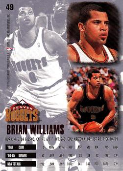 1995-96 Ultra #49 Brian Williams Back