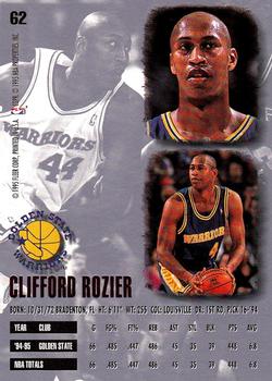 1995-96 Ultra #62 Clifford Rozier Back