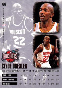 1995-96 Ultra #66 Clyde Drexler Back