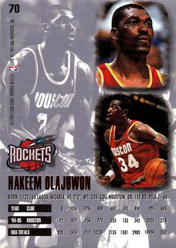 1995-96 Ultra #70 Hakeem Olajuwon Back