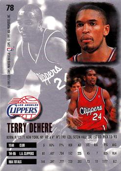 1995-96 Ultra #78 Terry Dehere Back