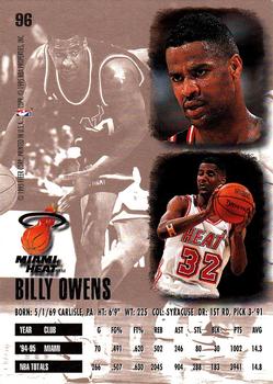 1995-96 Ultra #96 Billy Owens Back