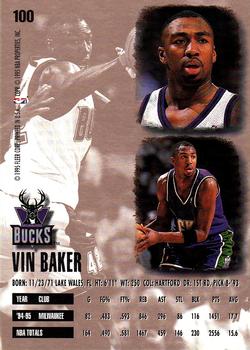 1995-96 Ultra #100 Vin Baker Back