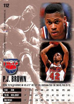 1995-96 Ultra #112 P.J. Brown Back