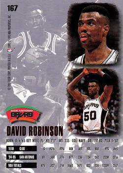 1995-96 Ultra #167 David Robinson Back