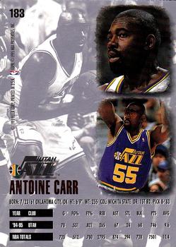 1995-96 Ultra #183 Antoine Carr Back