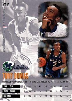 1995-96 Ultra #212 Tony Dumas Back
