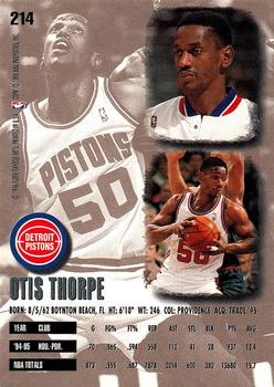 1995-96 Ultra #214 Otis Thorpe Back
