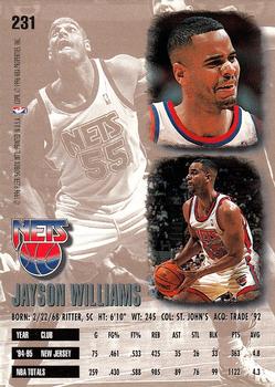 1995-96 Ultra #231 Jayson Williams Back