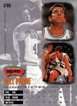 1995-96 Ultra #240 Will Perdue Back