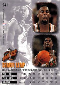 1995-96 Ultra #241 Shawn Kemp Back