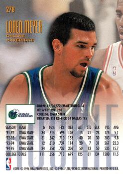 1995-96 Ultra #278 Loren Meyer Back