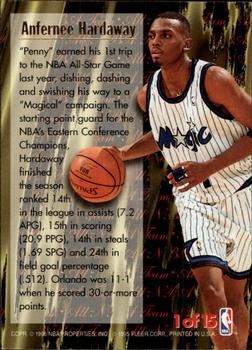 1995-96 Ultra - All-NBA #1 Anfernee Hardaway Back