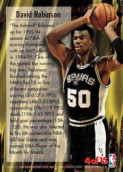 1995-96 Ultra - All-NBA #4 David Robinson Back