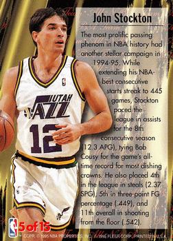 1995-96 Ultra - All-NBA #5 John Stockton Back