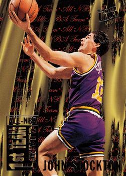 1995-96 Ultra - All-NBA #5 John Stockton Front