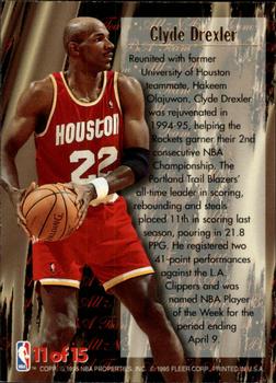 1995-96 Ultra - All-NBA #11 Clyde Drexler Back